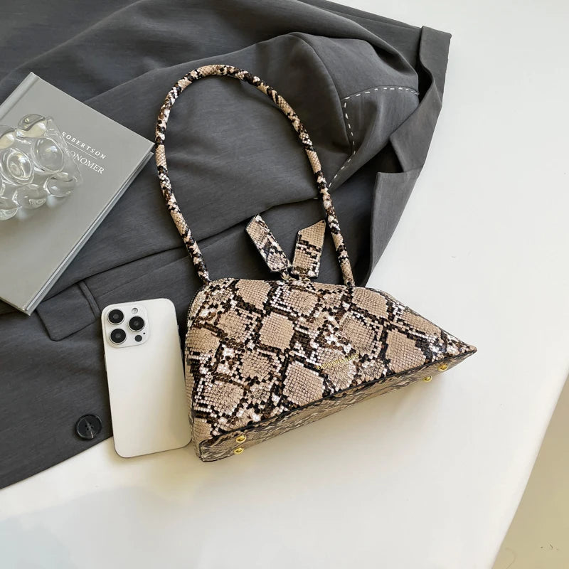 LEFTSIDE Pu Leather Underarm Bags for Women 2025 Korean Fashion Leopard Handbags and Purses Small Luxury Party Shoulder Bag Streetsharks