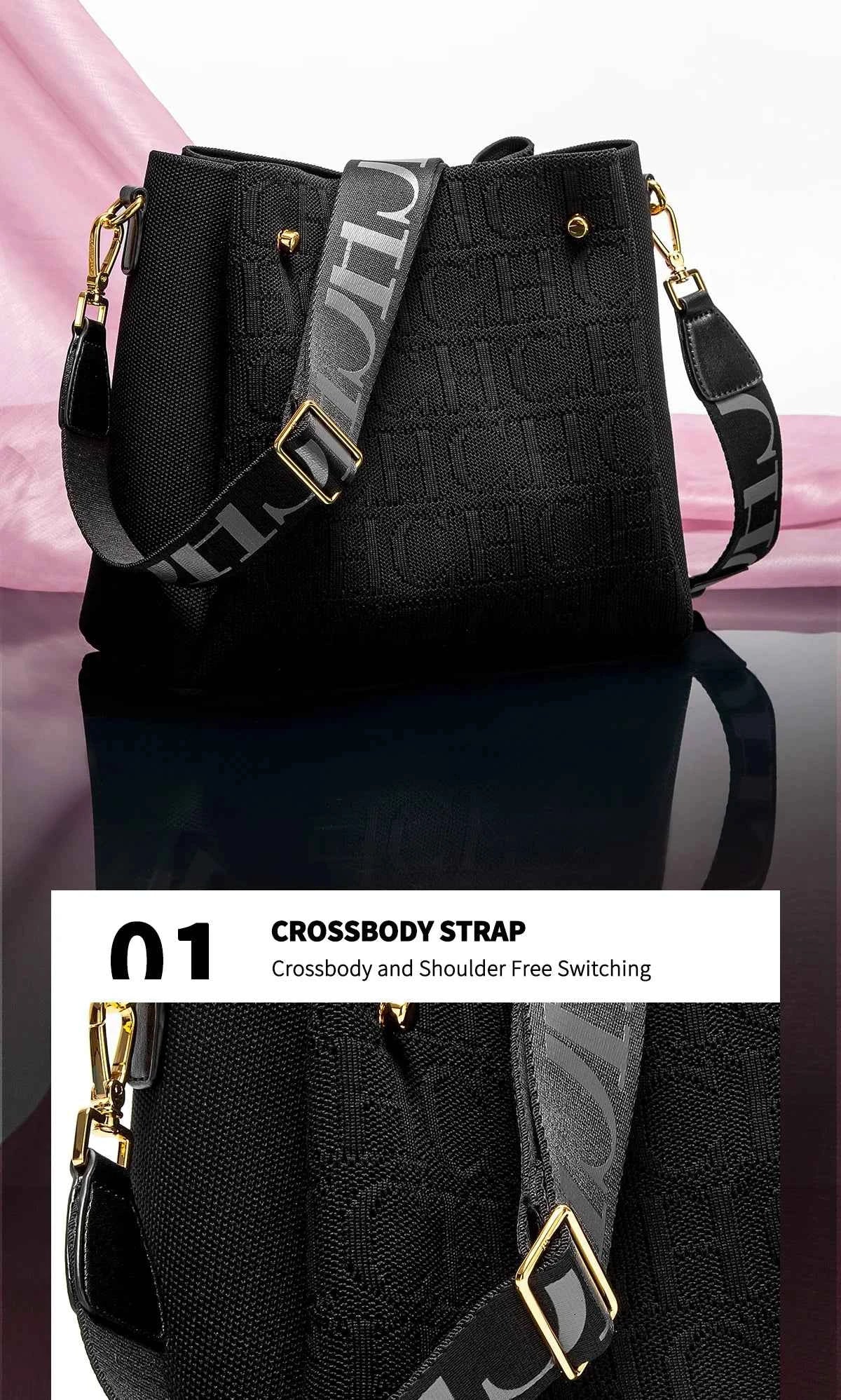 CH Crossbody Elegant Design Sense Letters Drawstring Design Brand Women's Bag Fashion Casual Hundred Women's Bag Crossbody