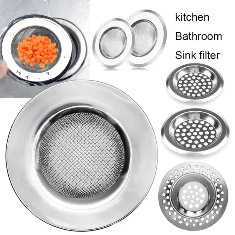 Hair Catcher Stopper Stainless Steel Bathtub Shower Drain Hole Filter Trap Metal Wire Sink Strainer Kitchen Bathroom Accessories Streetsharks