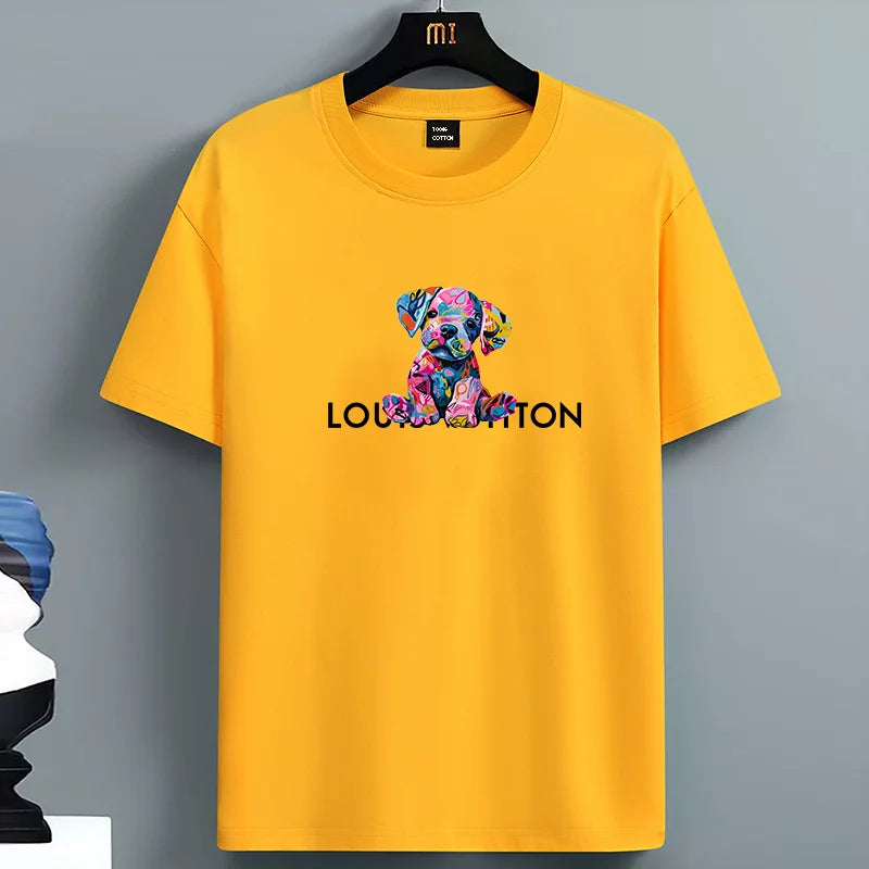 Luxury PrintT-shirts for Men High Quality 100% Cotton O-neck Short Sleeved Summer Daily Casual Sports Cool Tees City Vibe Tops luxecrown.co.uk