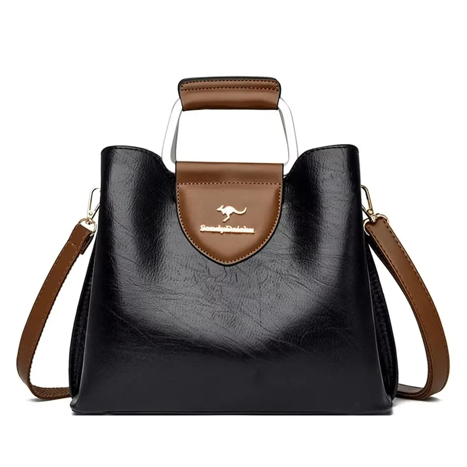 Luxury Handbag Fashion Print Large Capacity Soft Leather Women Shoulder Crossbody Bag Leisure Designer Ladies Purses and Handbag luxecrown.co.uk