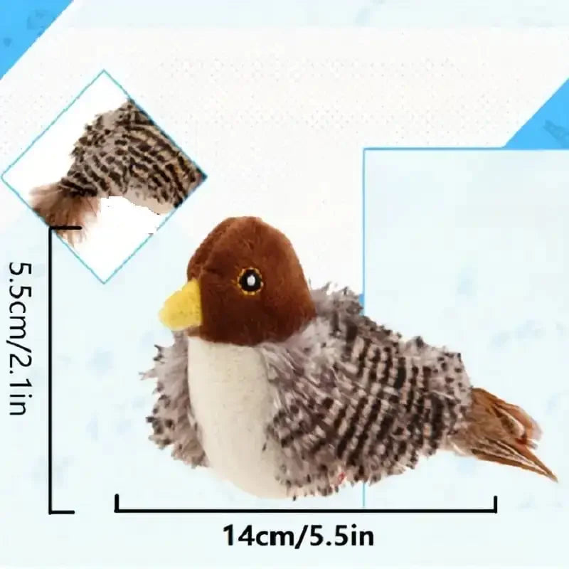 Flapping Bird Cat Toy, Interactive Flappy Bird Cat Toy Bird Toy for Cats, Simulated Chirping Bird Cat Toy, Interactive Cat Toy Streetsharks
