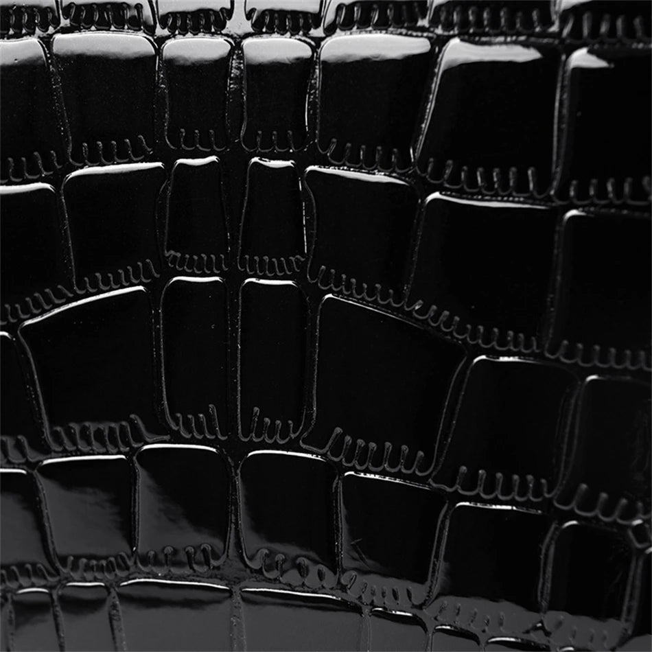 Luxury Patent Leather Handbags for Women Designer Crocodile Pattern Women's Shoulder Crossbody Bag Hobos Ladies Messenger Stone Streetsharks