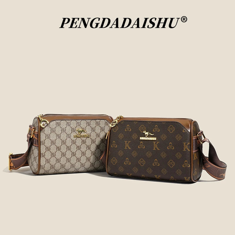 Three-layer women's bag with large capacity, adjustable cross-body bag, new style women's bag, wide strap, suitable for middle-a luxecrown.co.uk