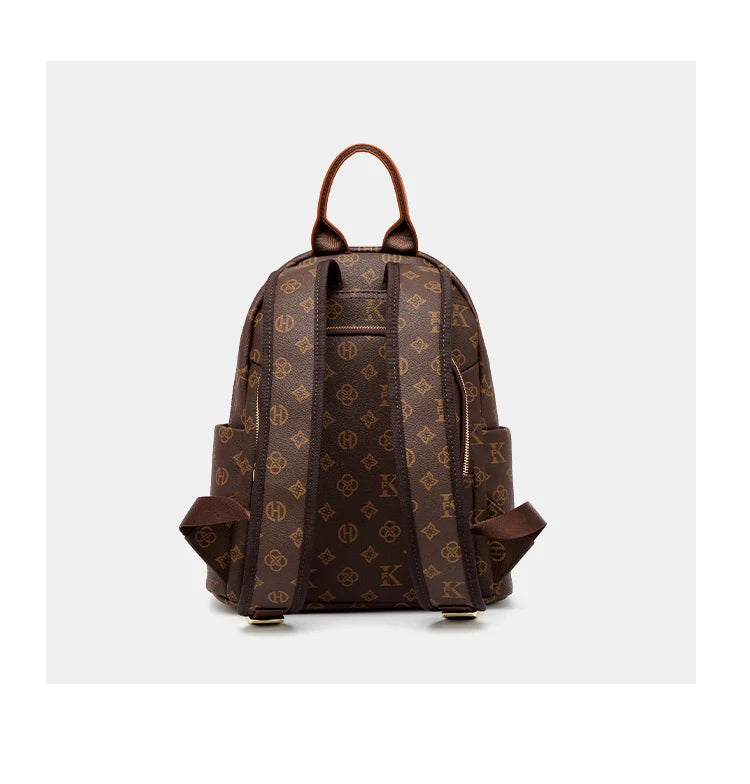Mkf Genuine Vintage Retro Casual Backpack for Women, Original Design Niche Women's Bag, Large Capacity Travel Trendy Bag luxecrown.co.uk