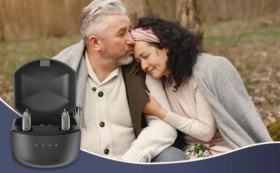 Self-Fitting OTC Hearing Aids, Mild to Moderate Hearing Loss, Bluetooth Hearing Aid with Invisible Fit Noise Reduction luxecrown.co.uk