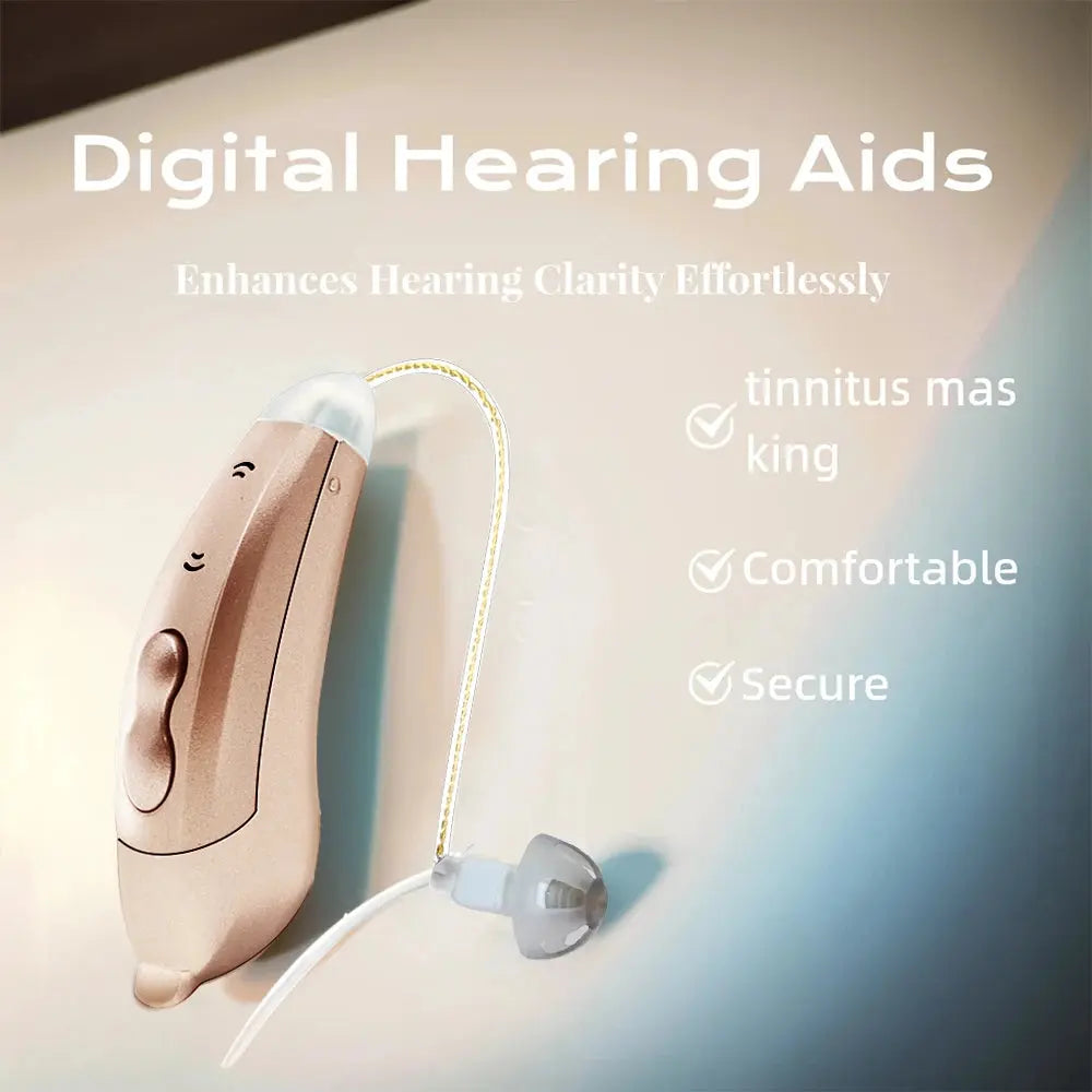 Self-Fitting OTC Hearing Aids, Mild to Moderate Hearing Loss, Bluetooth Hearing Aid with Invisible Fit Noise Reduction luxecrown.co.uk