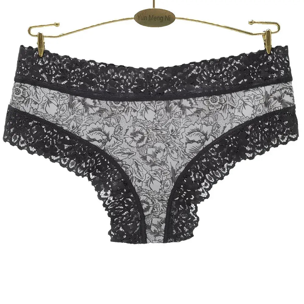 Sexy Lace Women Panties Cotton Underwear Girls Bow Briefs New Ladies Bikini 5 Pcs/set Streetsharks