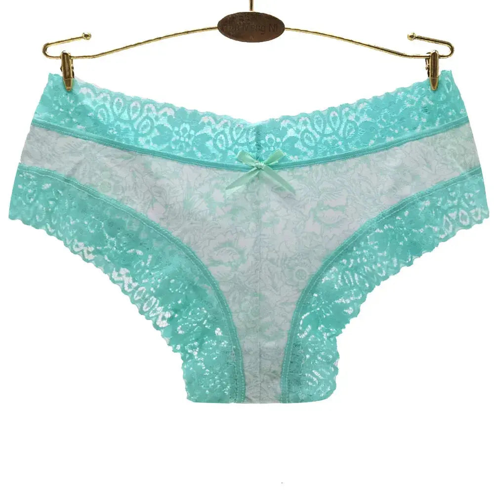 Sexy Lace Women Panties Cotton Underwear Girls Bow Briefs New Ladies Bikini 5 Pcs/set Streetsharks