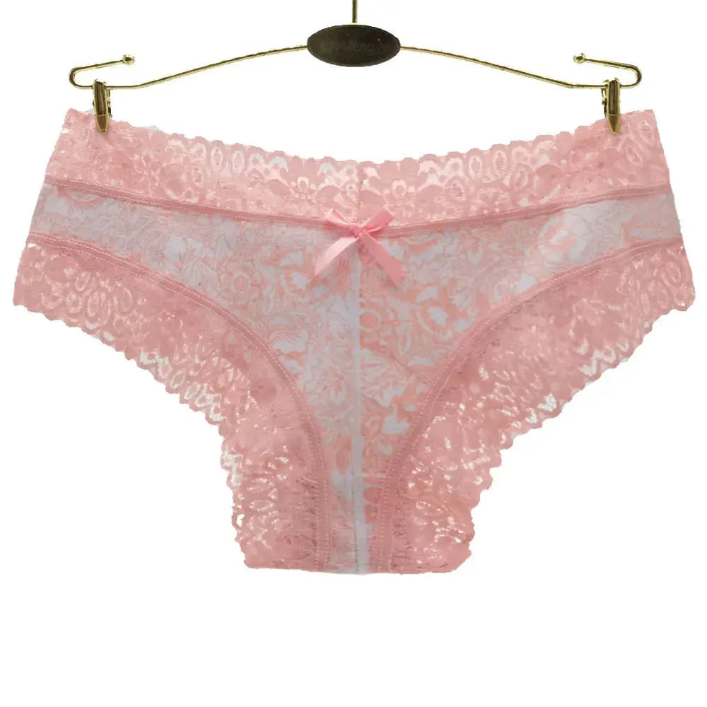 Sexy Lace Women Panties Cotton Underwear Girls Bow Briefs New Ladies Bikini 5 Pcs/set Streetsharks