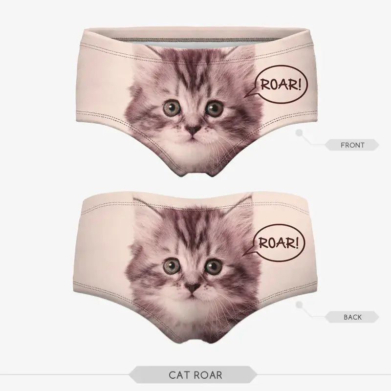 Sexy Panties 2021 Wholesale Pink 3d Print Cat  Underwear Women panties Seamless Briefs ropa interior mujer  lingerie Streetsharks