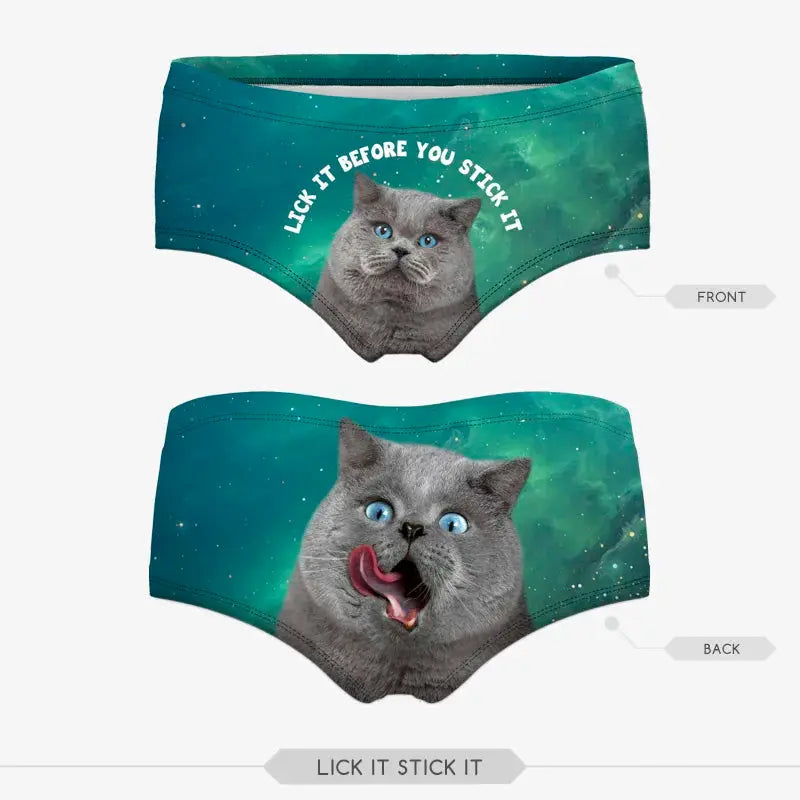 Sexy Panties 2021 Wholesale Pink 3d Print Cat  Underwear Women panties Seamless Briefs ropa interior mujer  lingerie Streetsharks