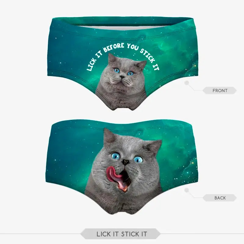Sexy Panties 2021 Wholesale Pink 3d Print Cat  Underwear Women panties Seamless Briefs ropa interior mujer  lingerie Streetsharks