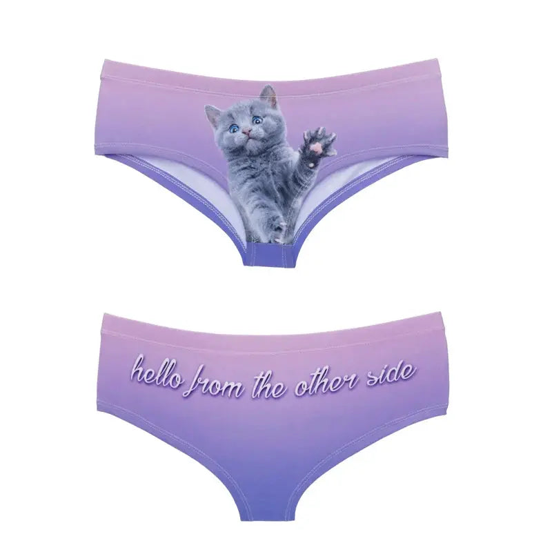 Sexy Panties 2021 Wholesale Pink 3d Print Cat  Underwear Women panties Seamless Briefs ropa interior mujer  lingerie Streetsharks
