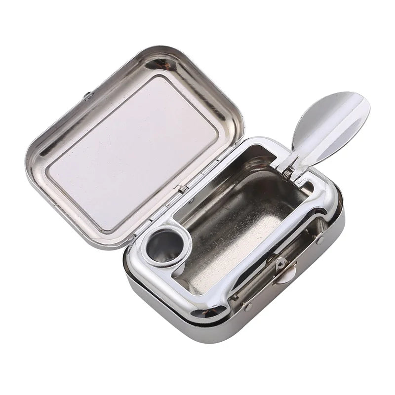 Outdoor Mini Portable Metal Cigarette Ashtray Fashion Ashtray Wiht Lockable Lid Desktop Ash Case Pocket Ashtray Gift For Man Streetsharks