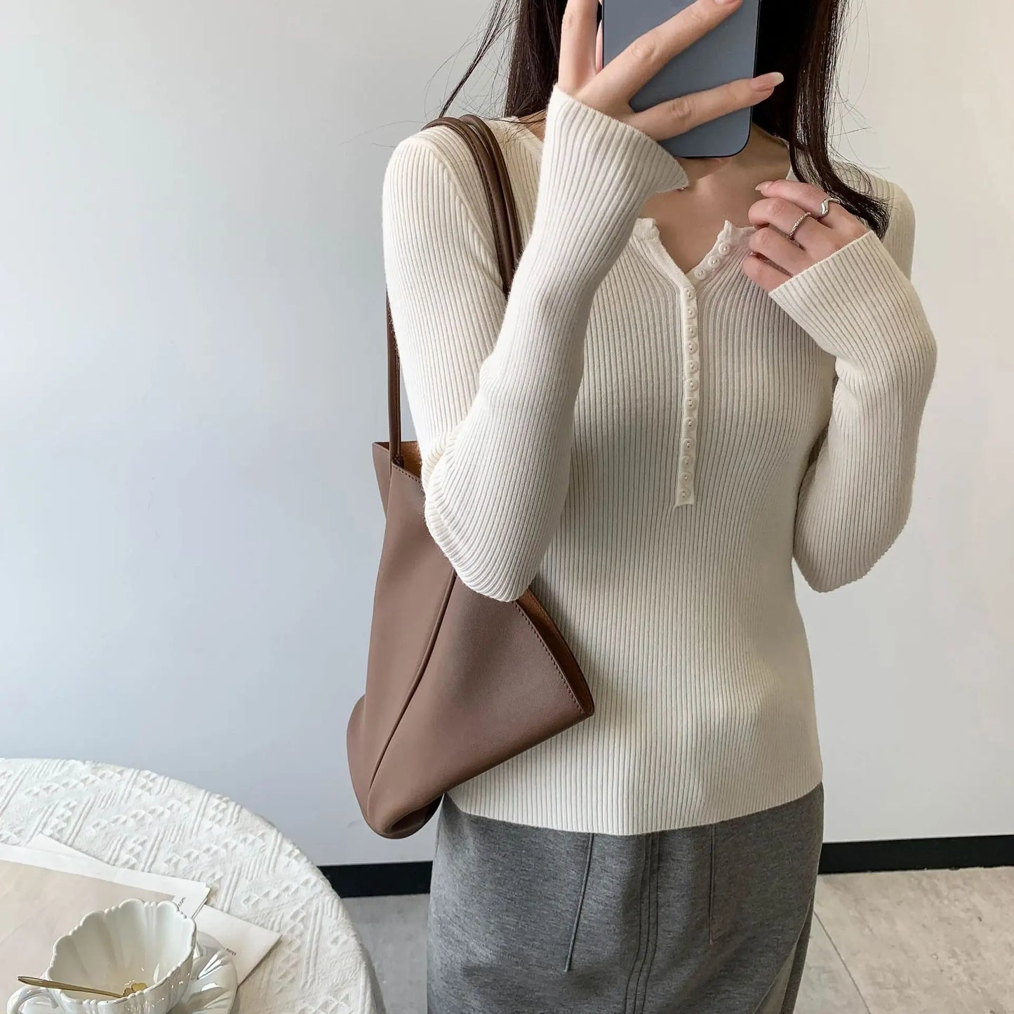 2026 Spring Autumn Basic Sweaters Knitted Women Sweater Button O-neck Pullovers Female Pullover Slim Solid Bold Stripes Tops