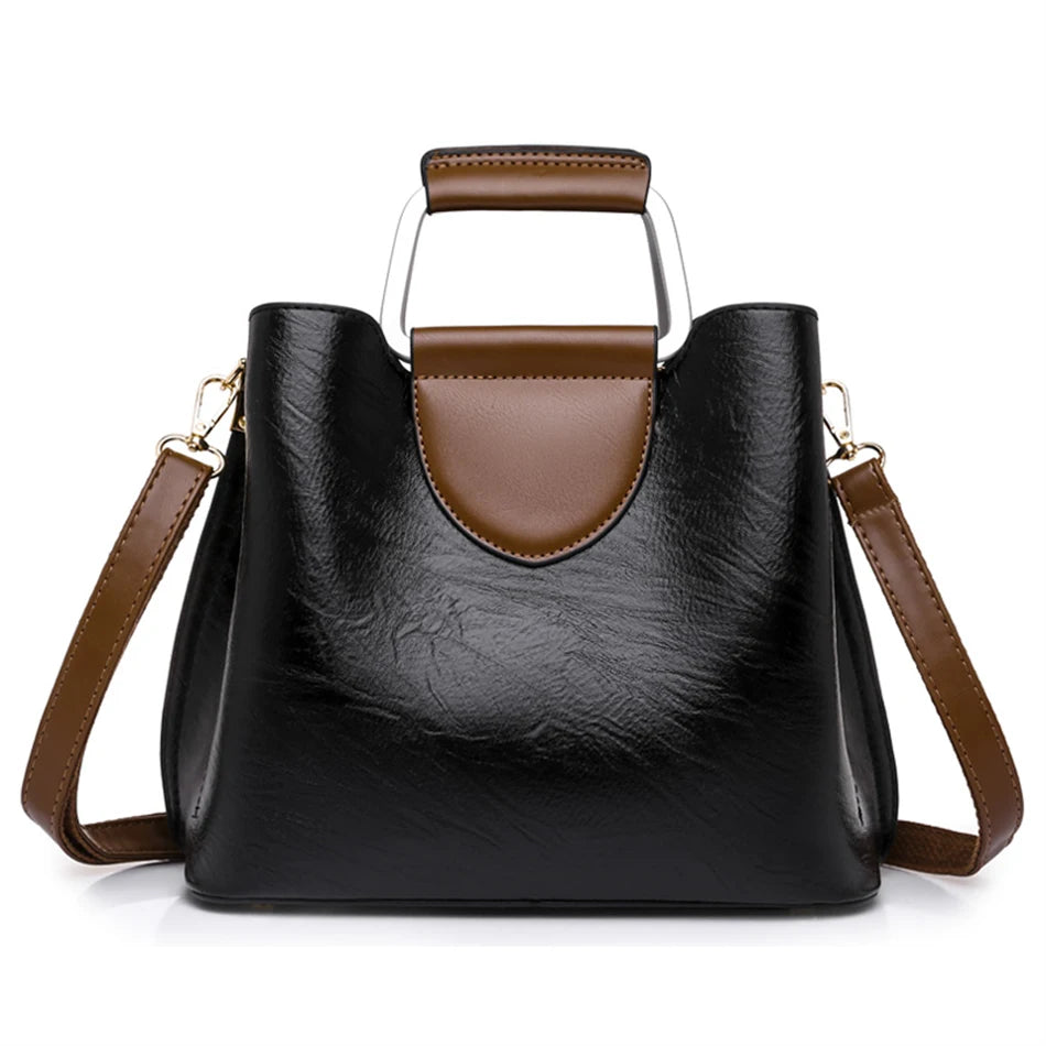 Luxury Designer Handbag Purses for Women 2024 Female Oil Leather Branded Shoulder Crossbody Messenger Tote Bag Small Fashion Sac Streetsharks