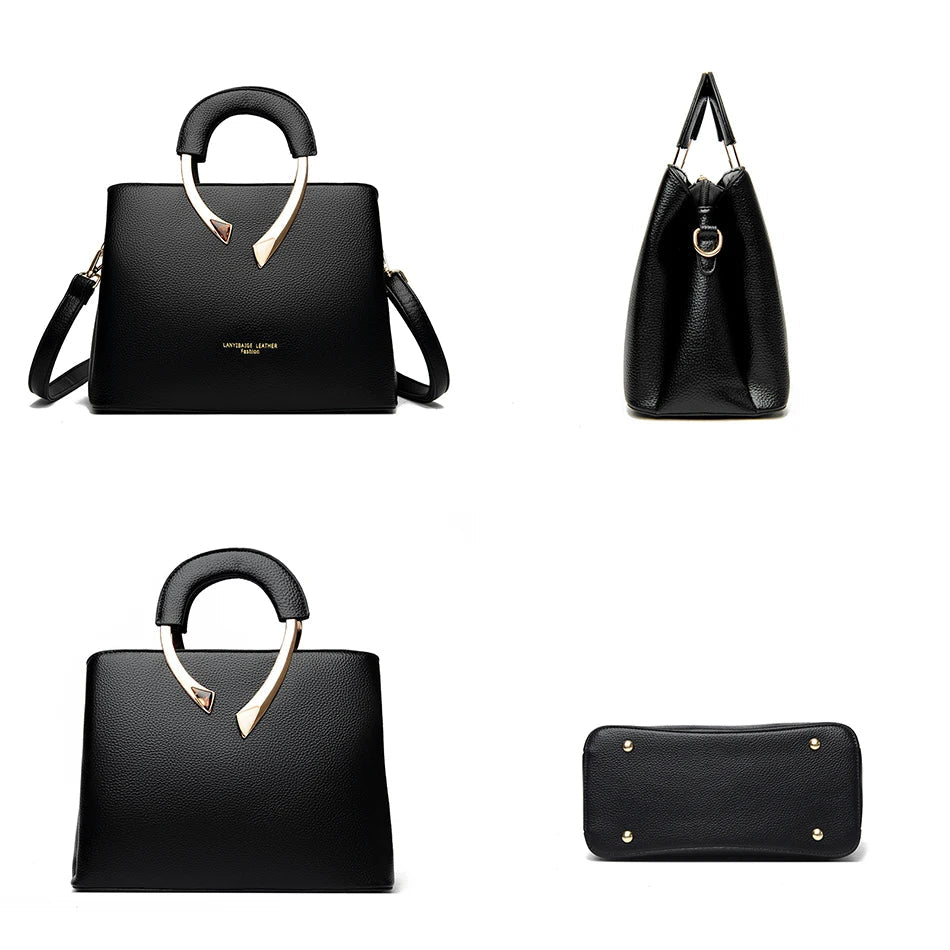 Luxury Handbags Women Bags Designer 3 Layers Soft Leather Shoulder Crossbody Sac Ladies Large Capacity Shopping Messenger Tote luxecrown.co.uk