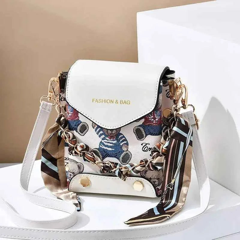New Faion Women's Mobile Phone Menger Bag Pur Double oulder Bag PU Leather No Brand Registered Trademark