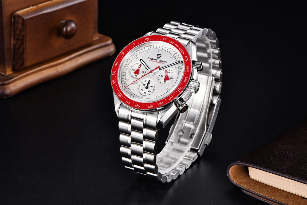 2025 New PAGANI DESIGN Moon Men's Watches Top Luxury Quartz Watch Man VK63 Chronograph Wristwatch AR Sapphire Mirror Waterproof