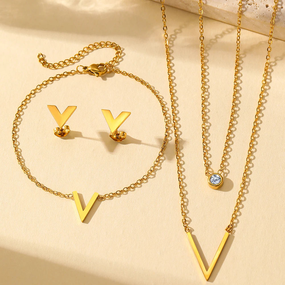 Stainless Steel Jewelry Set Christian Cross Ladies Jewelry Set High Quality Exquisite Light Luxury Jewelry Set For Women Jewelry Streetsharks