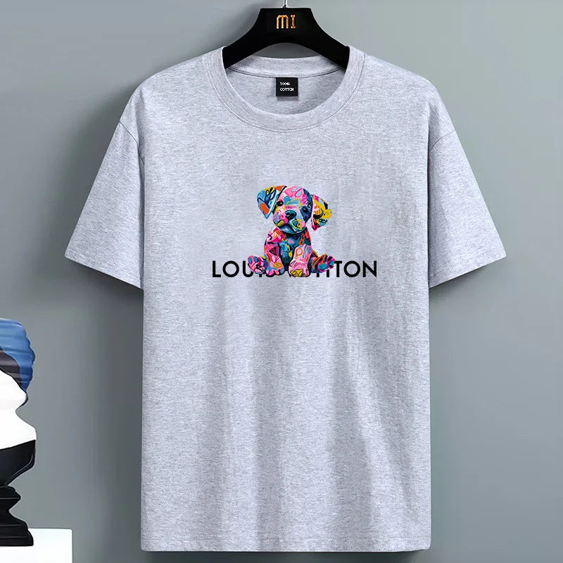 Luxury PrintT-shirts for Men High Quality 100% Cotton O-neck Short Sleeved Summer Daily Casual Sports Cool Tees City Vibe Tops luxecrown.co.uk