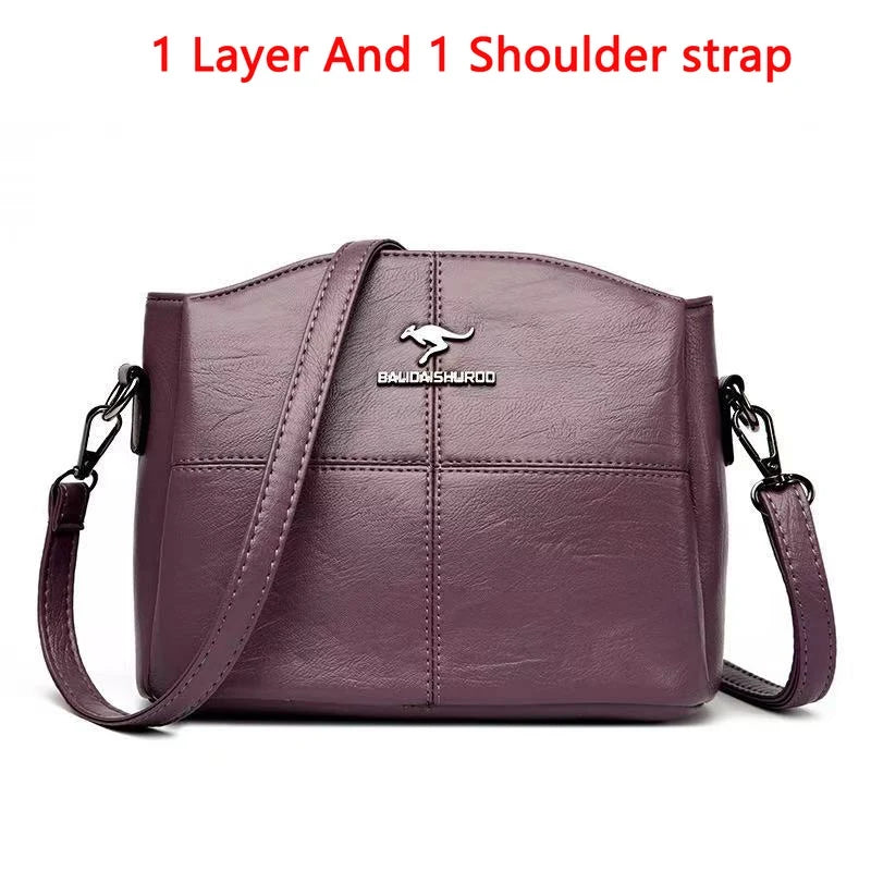 Luxury Handbag Fashion Print Large Capacity Soft Leather Women Shoulder Crossbody Bag Leisure Designer Ladies Purses and Handbag luxecrown.co.uk