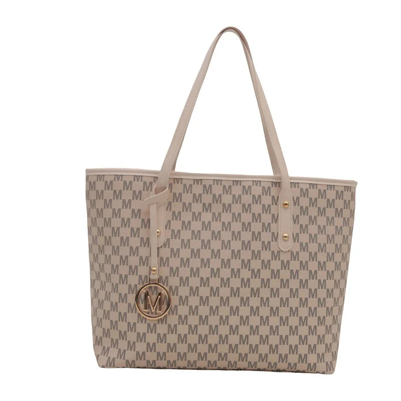 Letter Print Fashion Shoulder Bag Versatile Large Capacity Handbag Luxury Brand Bag Clutch Bag Retro Trend Commuter Tote Bag luxecrown.co.uk