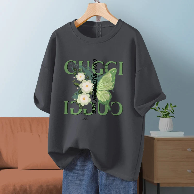 Summer Streetwear Men Women T-shirts Luxury Brand Women T Shirt 100% Cotton Breathable Tees Unisex Oversized Casual Y2K Clothes Streetsharks