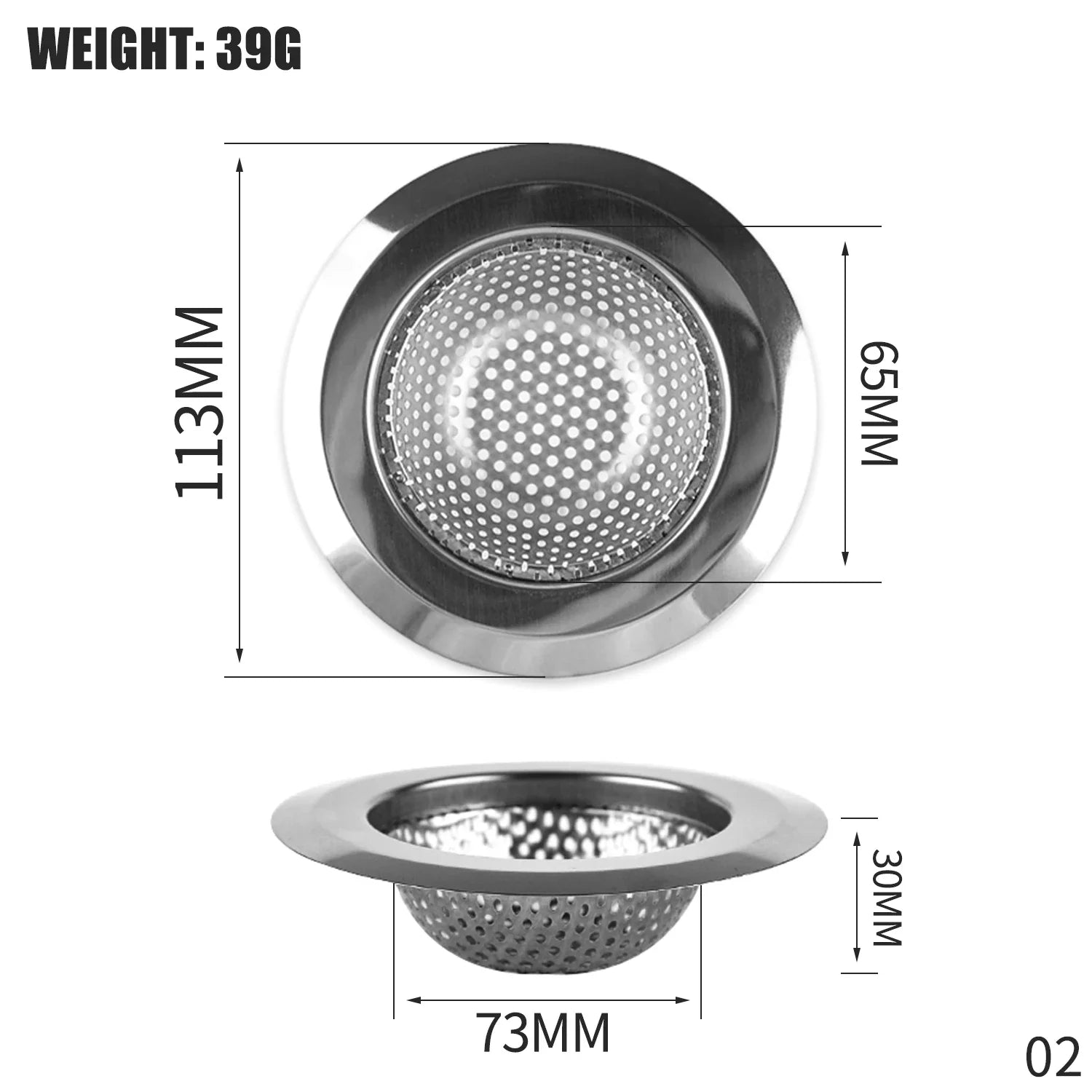 Hair Catcher Stopper Stainless Steel Bathtub Shower Drain Hole Filter Trap Metal Wire Sink Strainer Kitchen Bathroom Accessories Streetsharks
