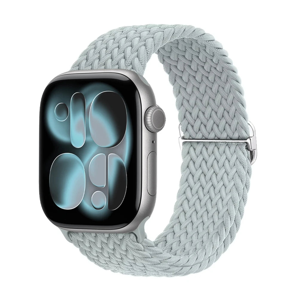 Apple Watch Band 42mm 46mm 44mm 40mm 45mm Ultra 3 49mm Braided Bracelet Correa Series 11 10 9 8 7 6 SE3 Smartwatch Straps luxecrown.co.uk