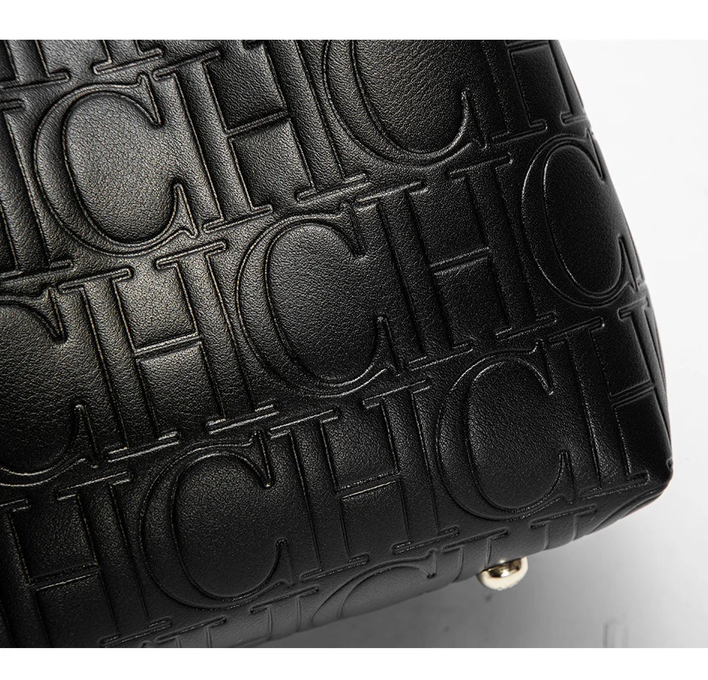 CHCH Women's Tote Bag New Steel Embossed Handheld Bun Mother Shopping Bag Streetsharks