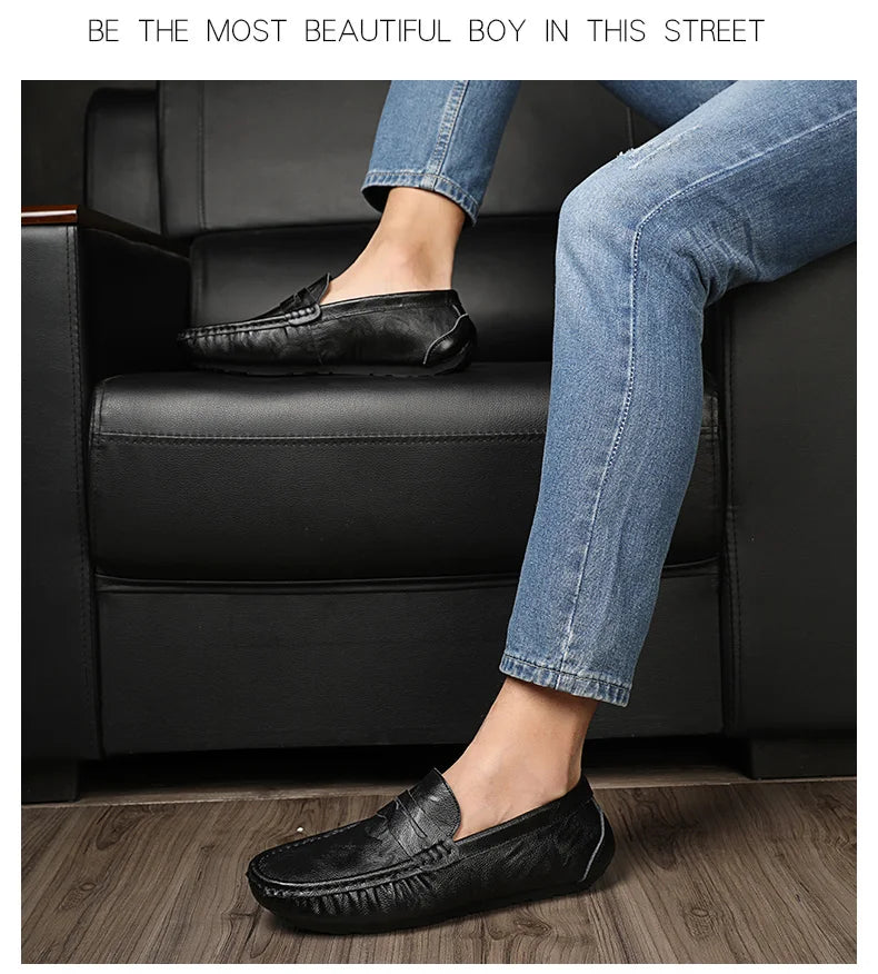 100% Top-Grain Loafers with Elegant Design for Business and Casual Settings  Men’s Stylish Fashionable Slip-On Design luxecrown.co.uk