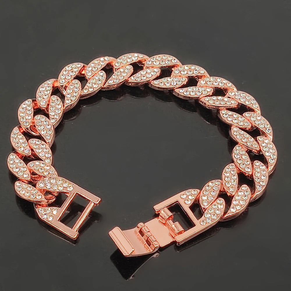 Dog Cuban Gold Chain Luxury Diamond Dog Collar Pet Metal Necklace Jewelry Accessories for Small Medium Large Dogs Cats Pet Gift luxecrown.co.uk
