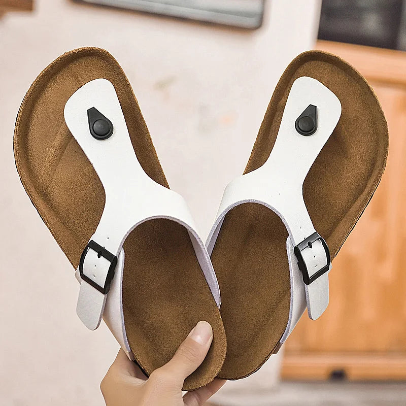 2025 Men's Non-Slip Slippers Quick-Dry Indoor Outdoor Sandals Soft Sole Comfortable Summer Footwear Euro 35-46 Brown/Black luxecrown.co.uk