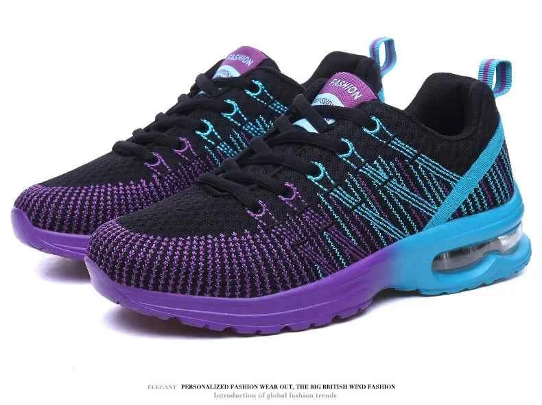 Spring 2023 Plus Size Women's Shoes Low Top Round Toe Mesh Breathable Casual Sports Shoes Weave Knit Lower Heel