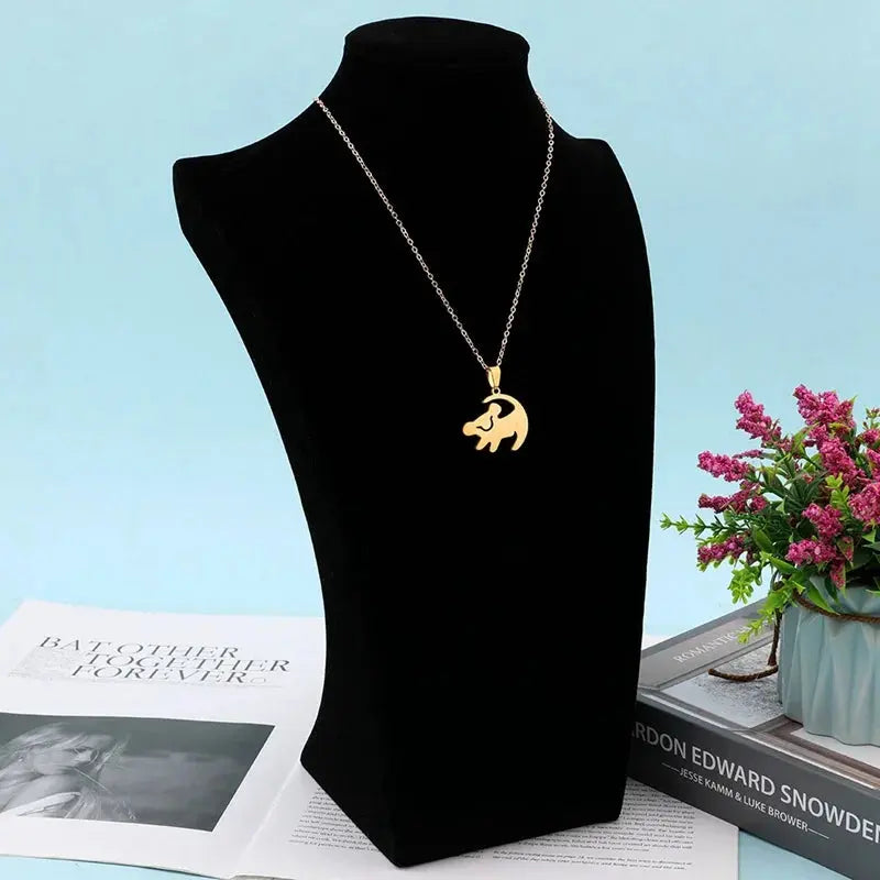 Simple Sweet Color Lion King Pendant Necklace Best Birthday Gift Women Jewelry Streetsharks