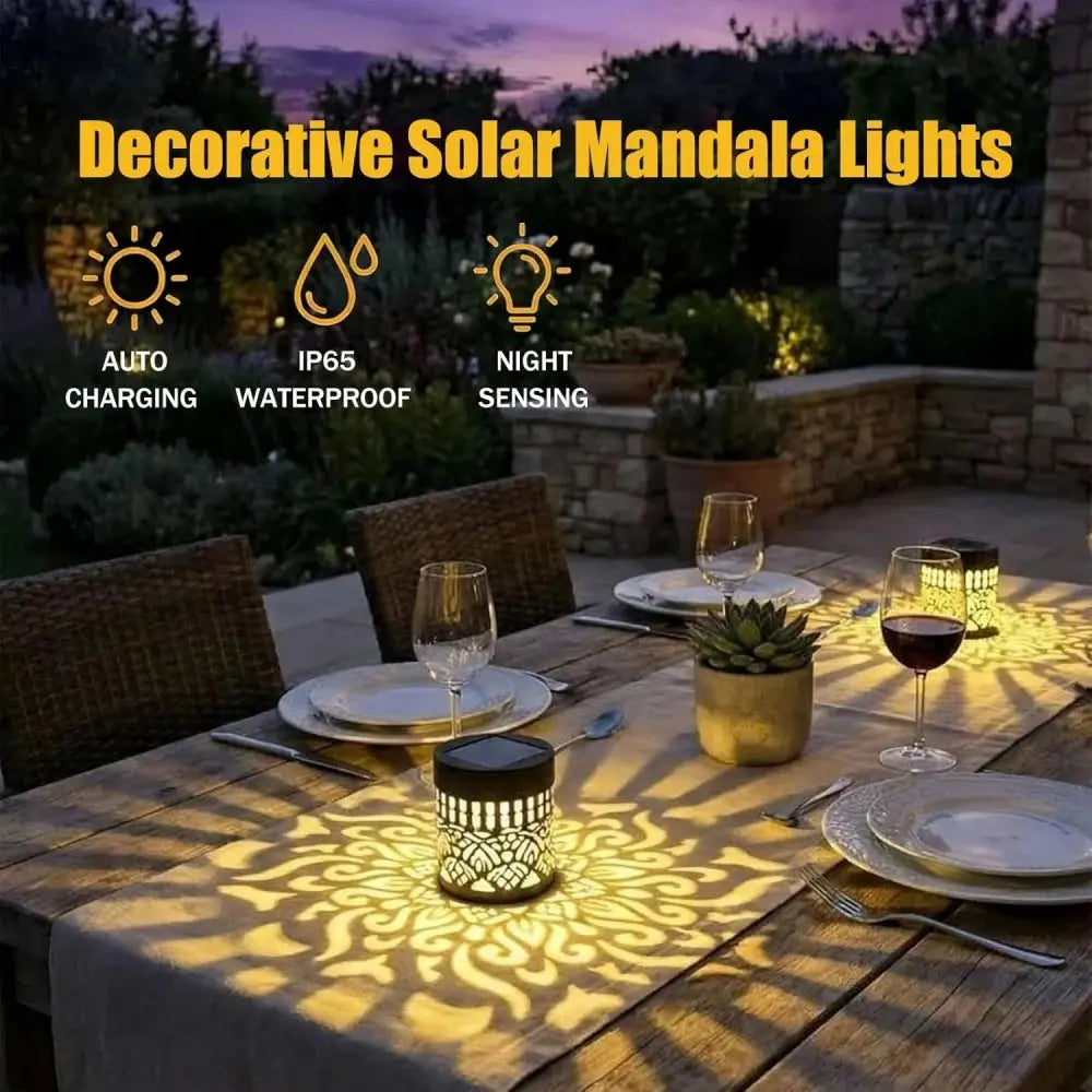 Solar Fence Lights Outdoor Decorations Sunflower Pattern Solar Powered Wall / Step Lights for Patio Garden Camping Wedding Decor luxecrown.co.uk