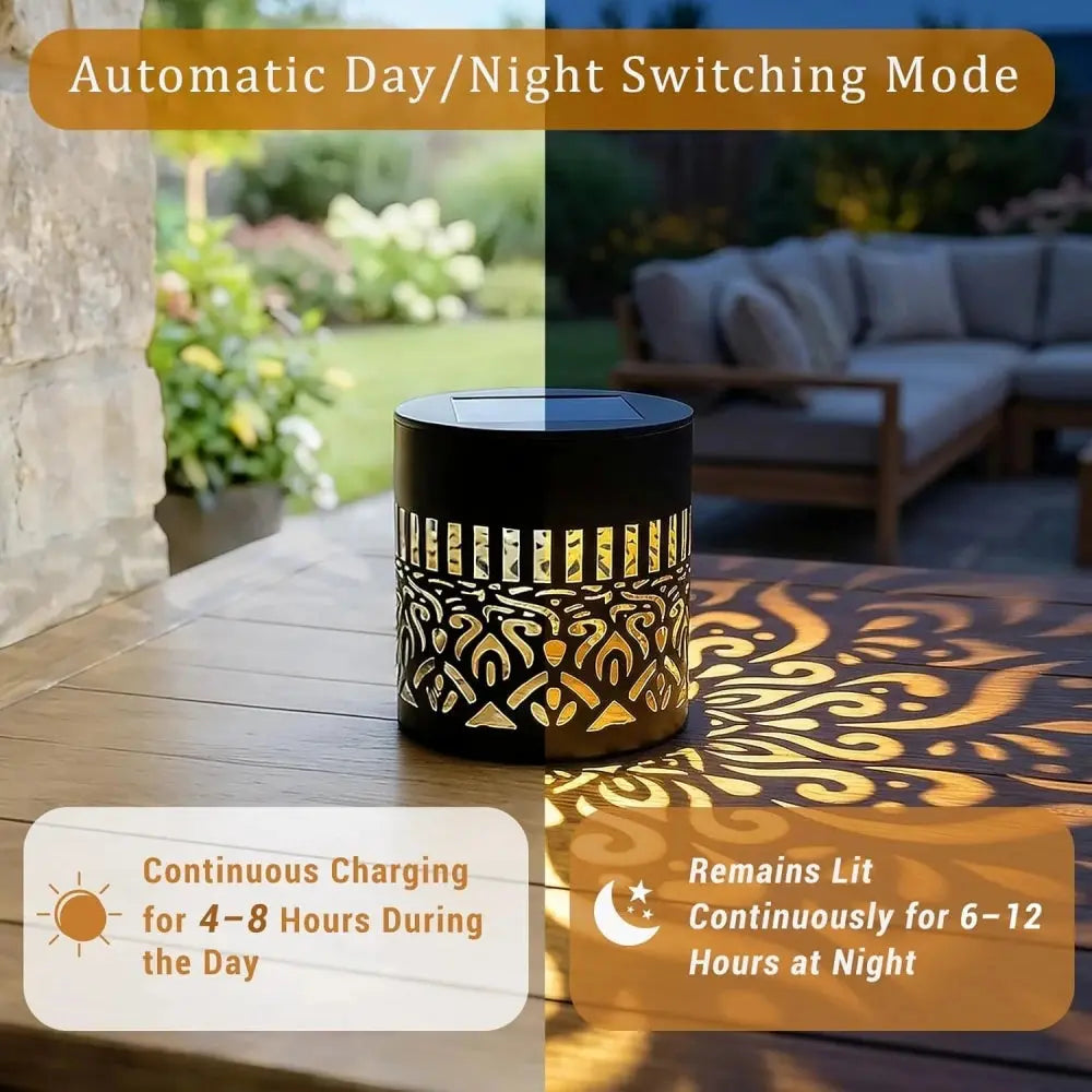 Solar Fence Lights Outdoor Decorations Sunflower Pattern Solar Powered Wall / Step Lights for Patio Garden Camping Wedding Decor luxecrown.co.uk