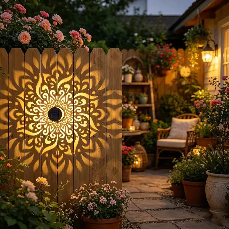 Solar Powered Sunflower Wall Light Outdoor Garden Decorative Sconce Patio Fence Pathway Landscape Night Lighting for Home luxecrown.co.uk