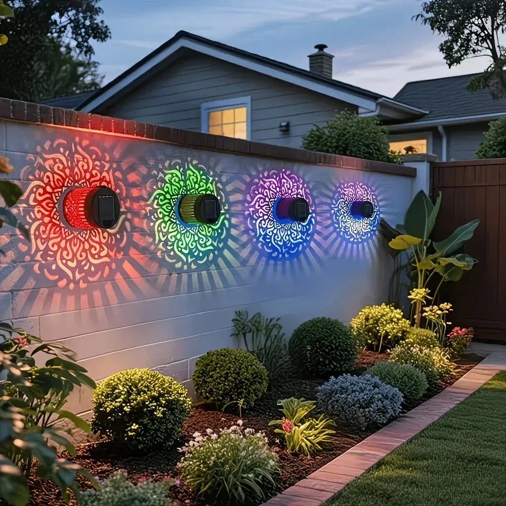 Solar Powered Sunflower Wall Light Outdoor Garden Decorative Sconce Patio Fence Pathway Landscape Night Lighting for Home luxecrown.co.uk