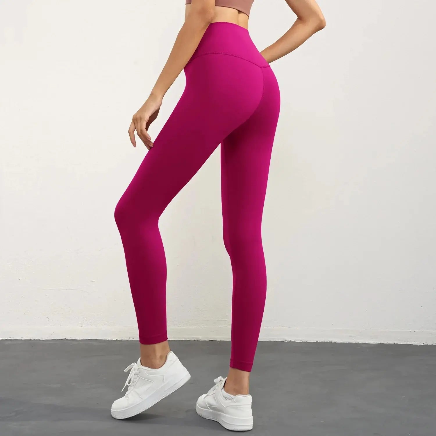 Solid Color Back Waist Pocket High Waist Yoga Legging Women Sport Cropped Pants Butter Athletic Gym Comprehensive Training Jog luxecrown.co.uk