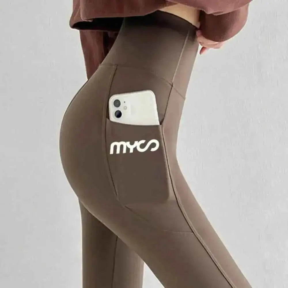 Solid Seamless Leggings With Pocket Women Soft Workout Tights Fitness Outfits Yoga Pants High Waist Gym Wear Spandex Leggings