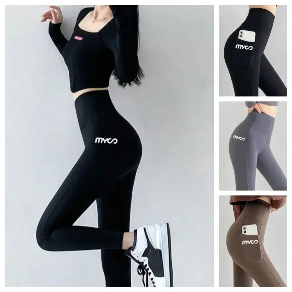 Solid Seamless Leggings With Pocket Women Soft Workout Tights Fitness Outfits Yoga Pants High Waist Gym Wear Spandex Leggings luxecrown.co.uk