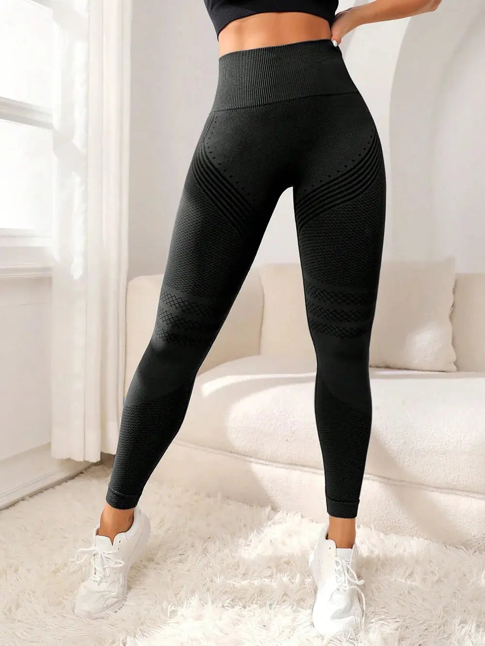 Sports Pants With Sexy Lines Lifting Buttocks Sports Tight Pants Women's High Waisted Elastic Fitness Pants Running Yoga Pants luxecrown.co.uk