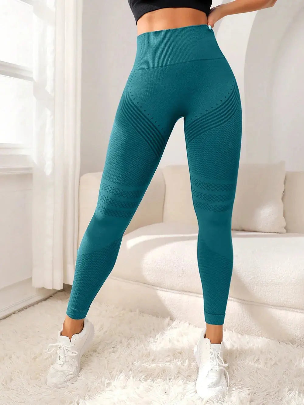 Sports Pants With Sexy Lines Lifting Buttocks Sports Tight Pants Women's High Waisted Elastic Fitness Pants Running Yoga Pants luxecrown.co.uk
