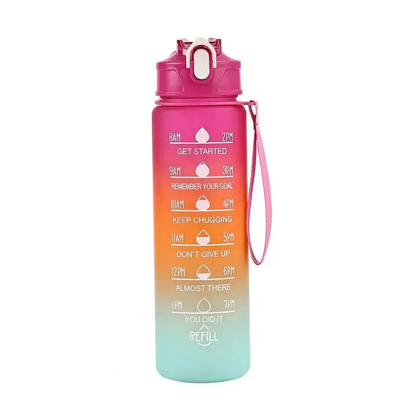 Sports Water Bottle with Time-Tracking Straw Leak Proof Locking Flip Cover for Easy Carry Ideal for Outdoor Adventures luxecrown.co.uk