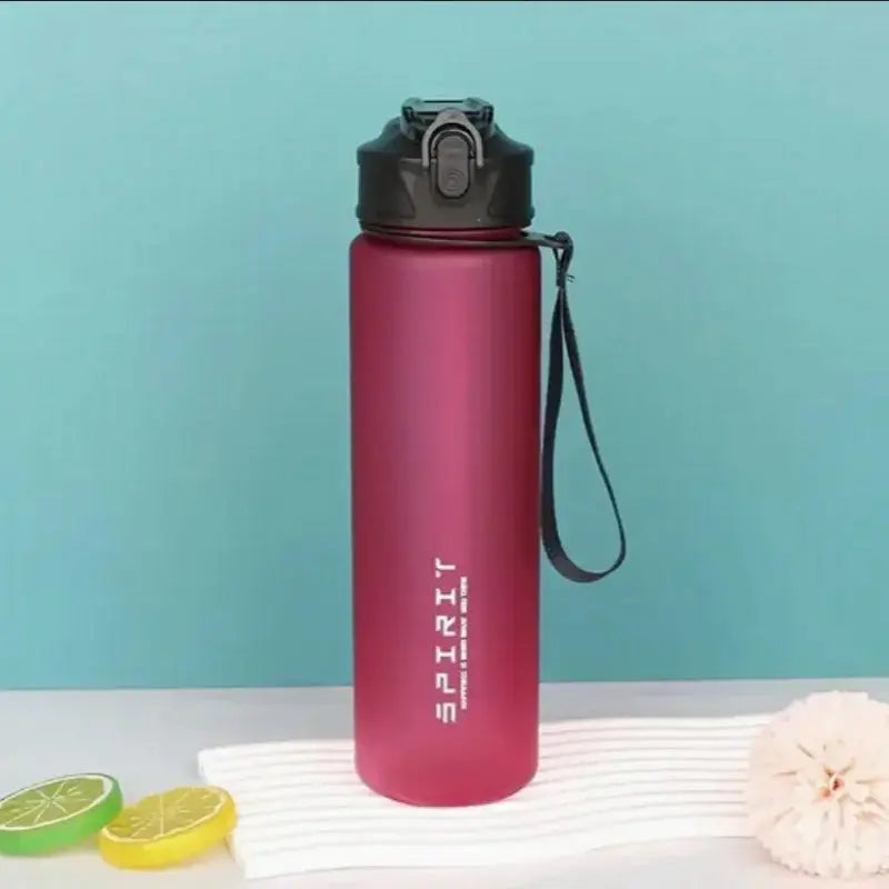 Sports Water Bottle with Time-Tracking Straw Leak Proof Locking Flip Cover for Easy Carry Ideal for Outdoor Adventures luxecrown.co.uk