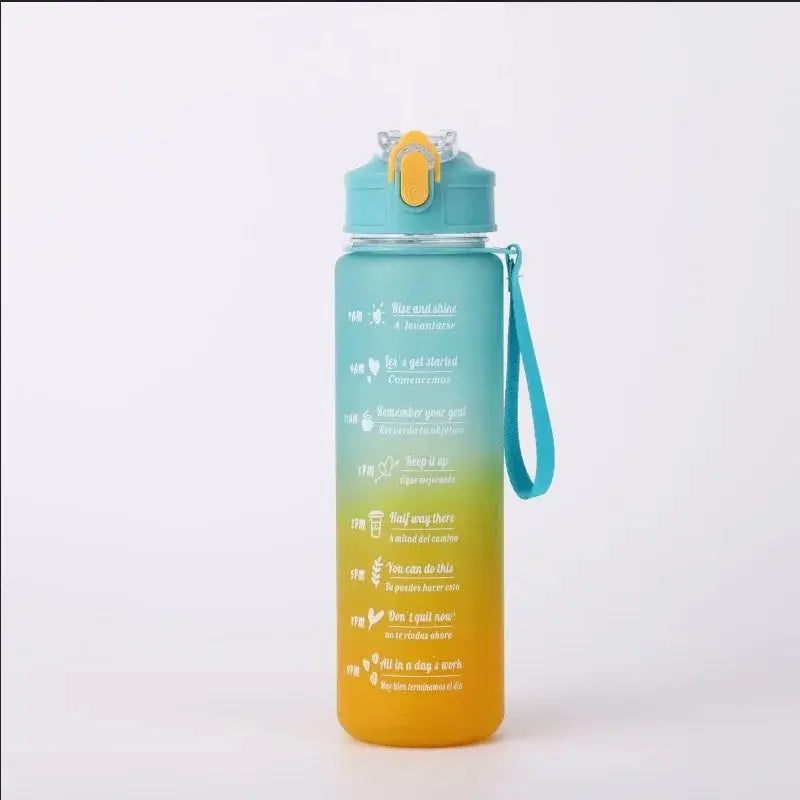 Sports Water Bottle with Time-Tracking Straw Leak Proof Locking Flip Cover for Easy Carry Ideal for Outdoor Adventures luxecrown.co.uk