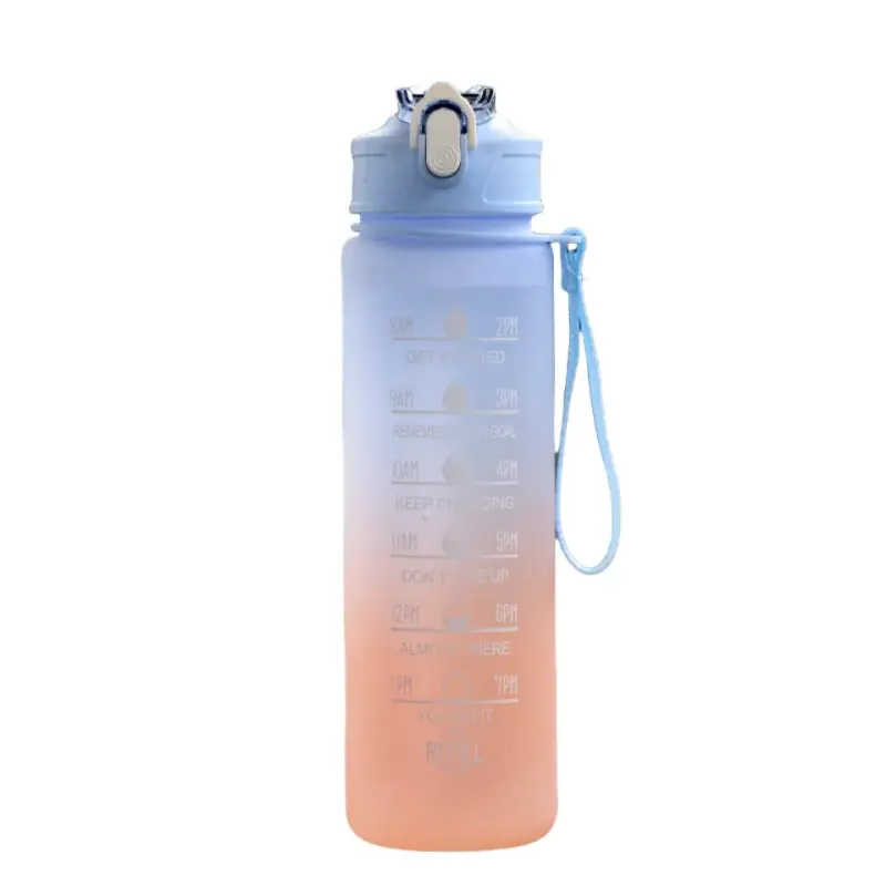 Sports Water Bottle with Time-Tracking Straw Leak Proof Locking Flip Cover for Easy Carry Ideal for Outdoor Adventures luxecrown.co.uk
